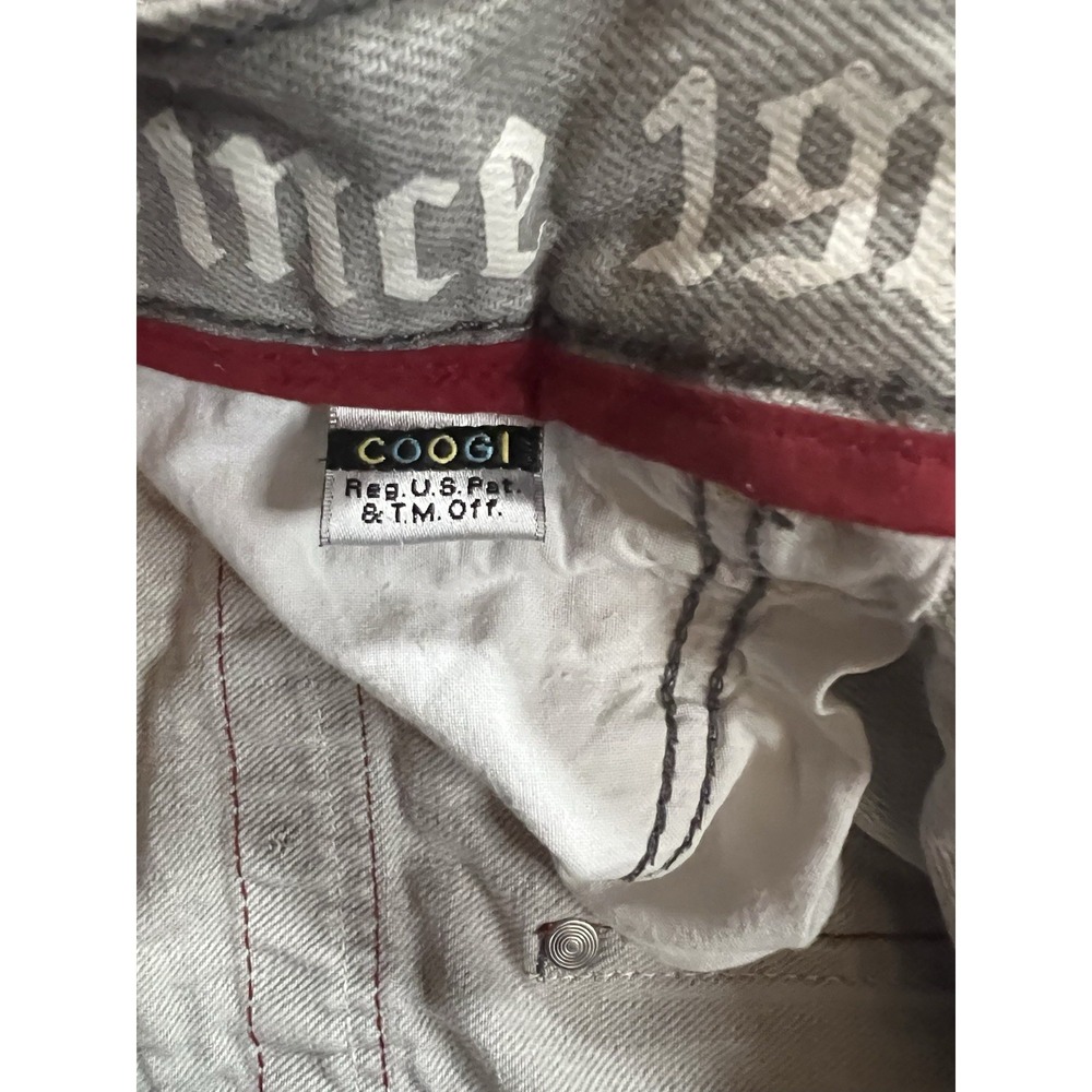 COOGI Men's Australia Jeans Size 42x35 Embroidered Logo Gray Denim Distressed - Picture 9 of 16